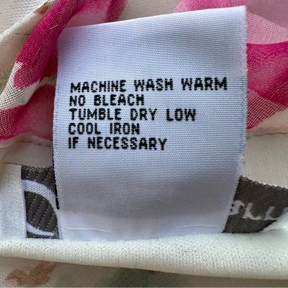 Dressbarn Women' 8 Ivory Cream Pink Floral Chiffon Short Sleeve Maxi Dress - Picture 15 of 16